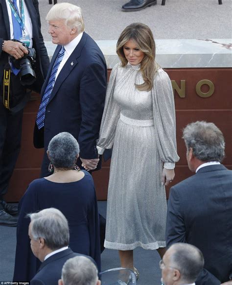 melania trump louis vuitton|Melania Trump silver dress.